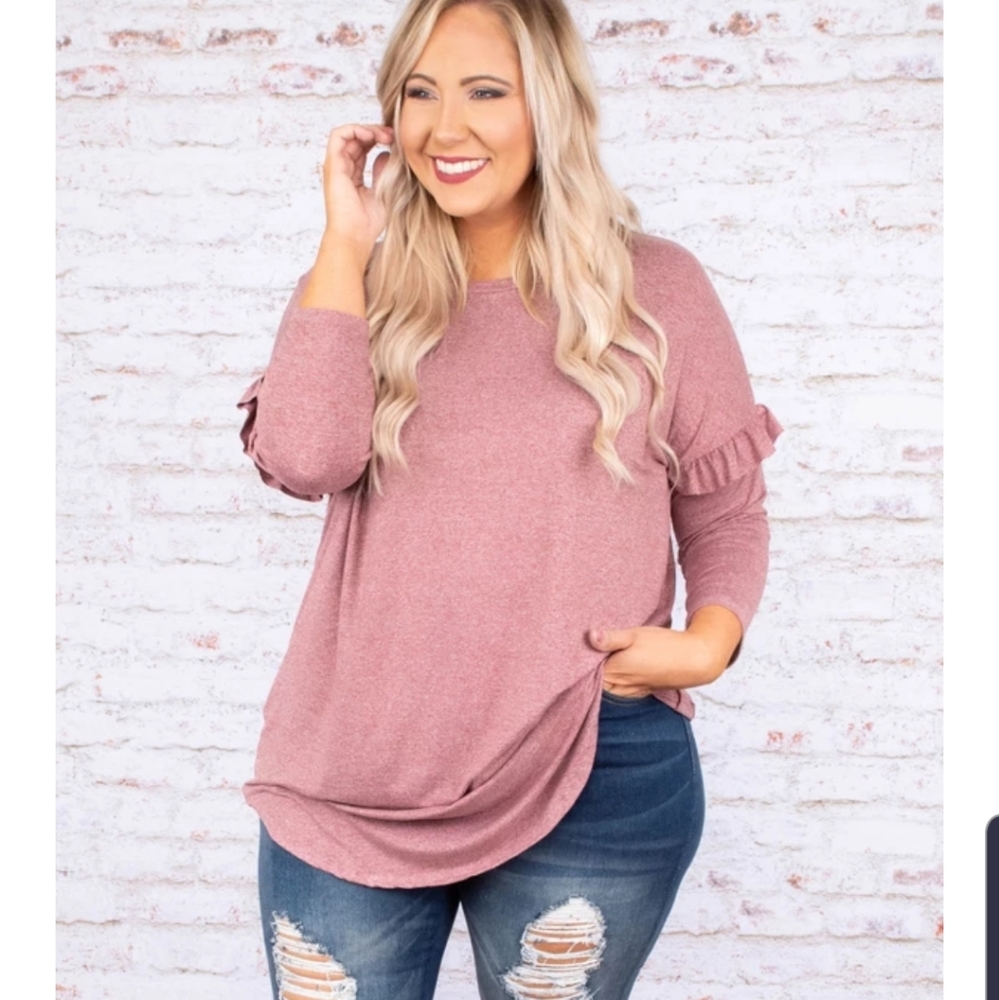 Ruffle sleeve Tunic top